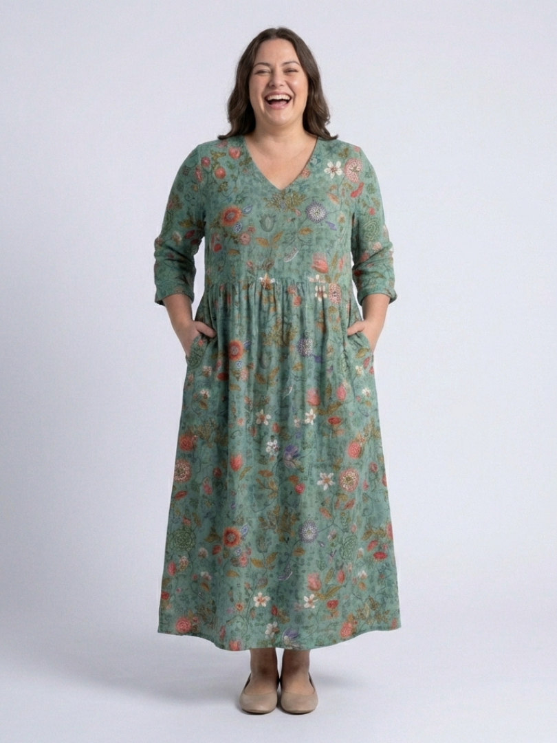Marina - Floral print V-neck maxi dress