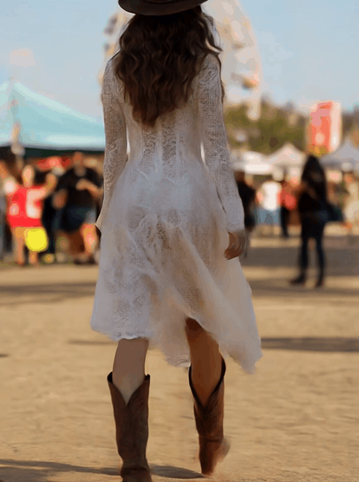 White lace dress - Ximena