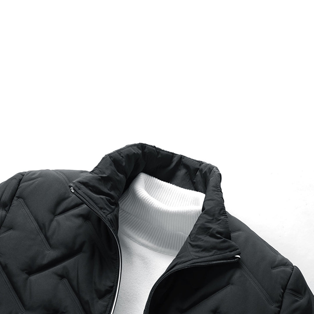 Men's warm and modern high-neck quilted jacket