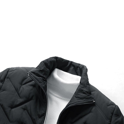 Men's warm and modern high-neck quilted jacket