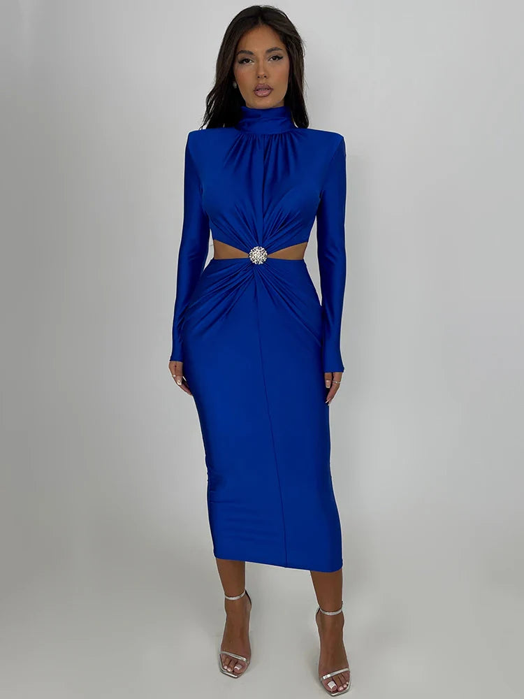 Pamela™ Elegant Dress with Brooch