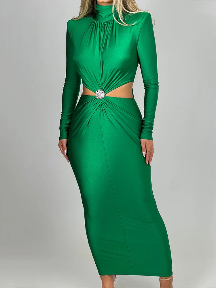 Pamela™ Elegant Dress with Brooch