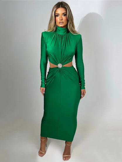 Pamela™ Elegant Dress with Brooch