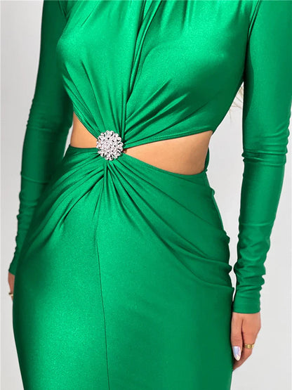 Pamela™ Elegant Dress with Brooch