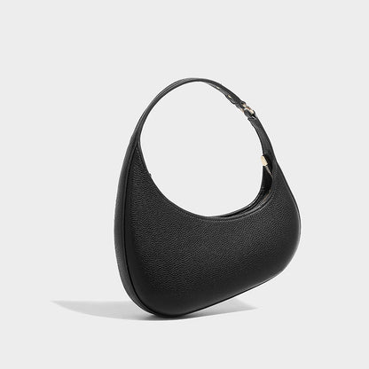 Asymmetrical half-moon bag