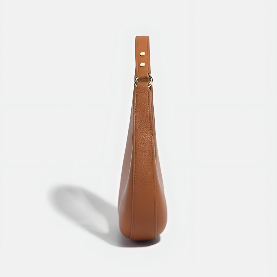 Asymmetrical half-moon bag