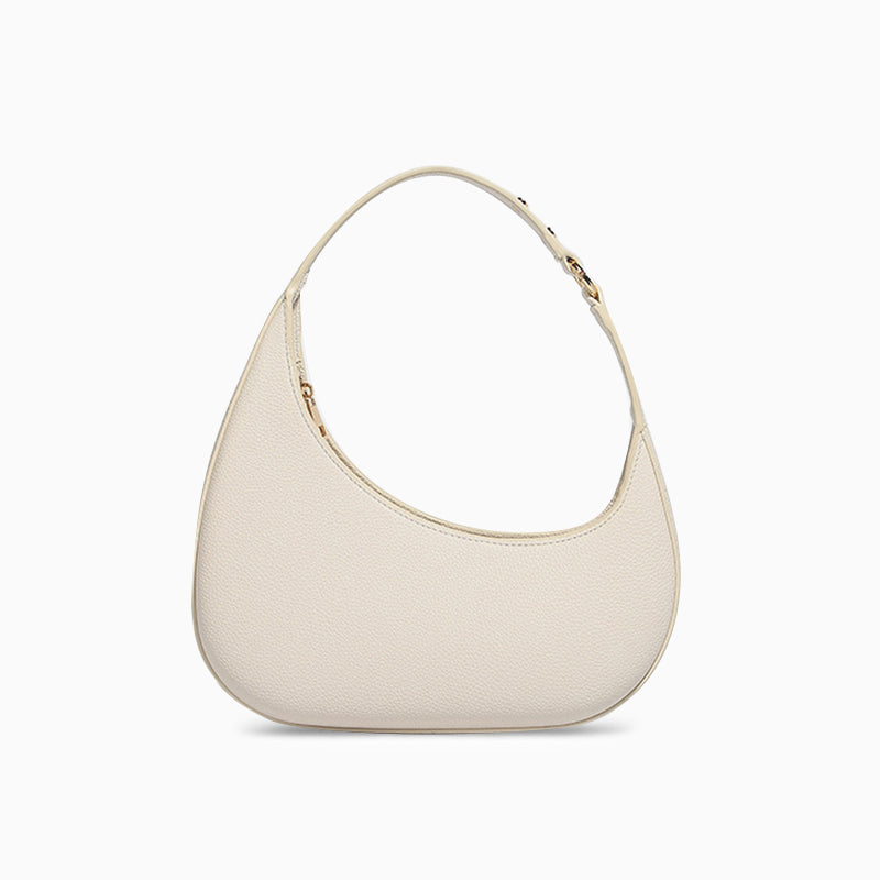 Asymmetrical half-moon bag