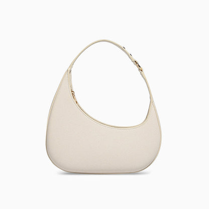 Asymmetrical half-moon bag