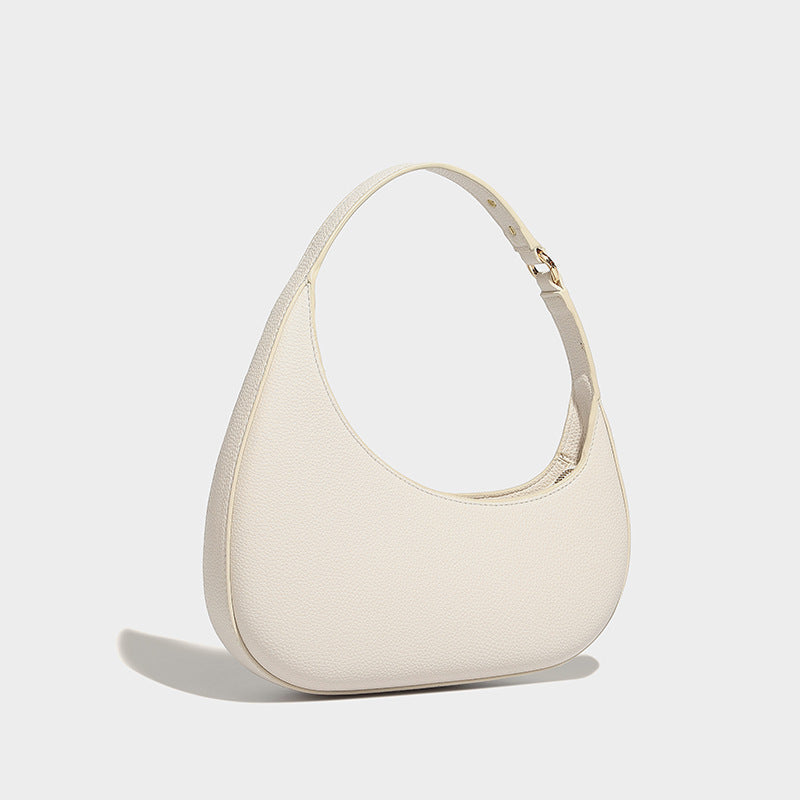 Asymmetrical half-moon bag