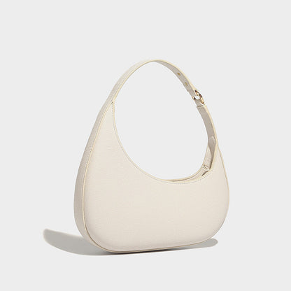 Asymmetrical half-moon bag