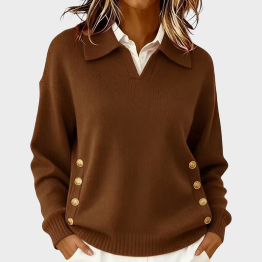V-Neck Button-Down Jersey