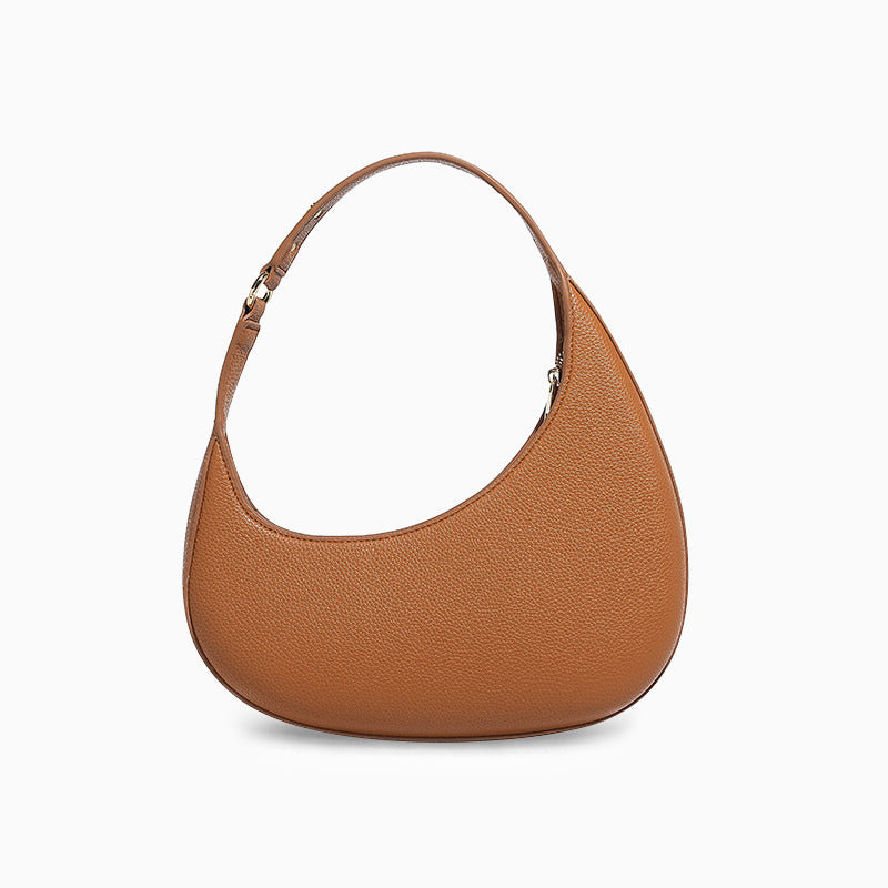 Asymmetrical half-moon bag