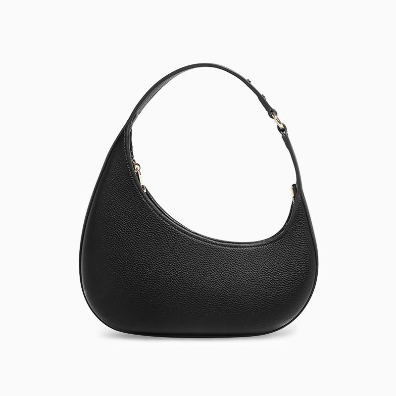 Asymmetrical half-moon bag
