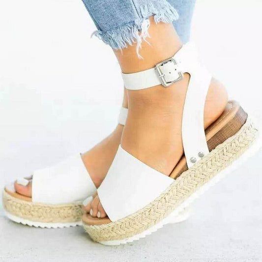 Amelia | Women's spring platform sandals with buckle