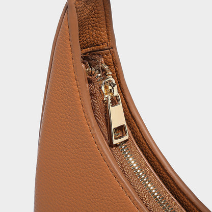 Asymmetrical half-moon bag