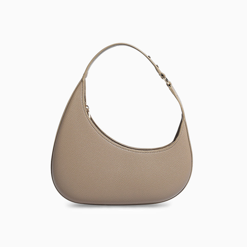 Asymmetrical half-moon bag