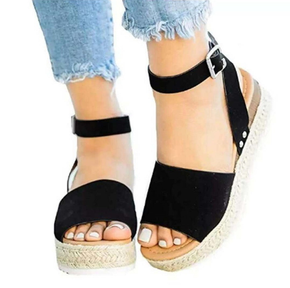 Amelia | Women's spring platform sandals with buckle