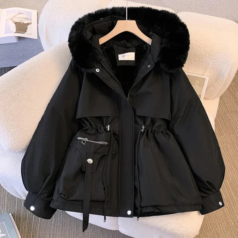 Maylene - Waterproof Coat with Faux Fur Lined Hood