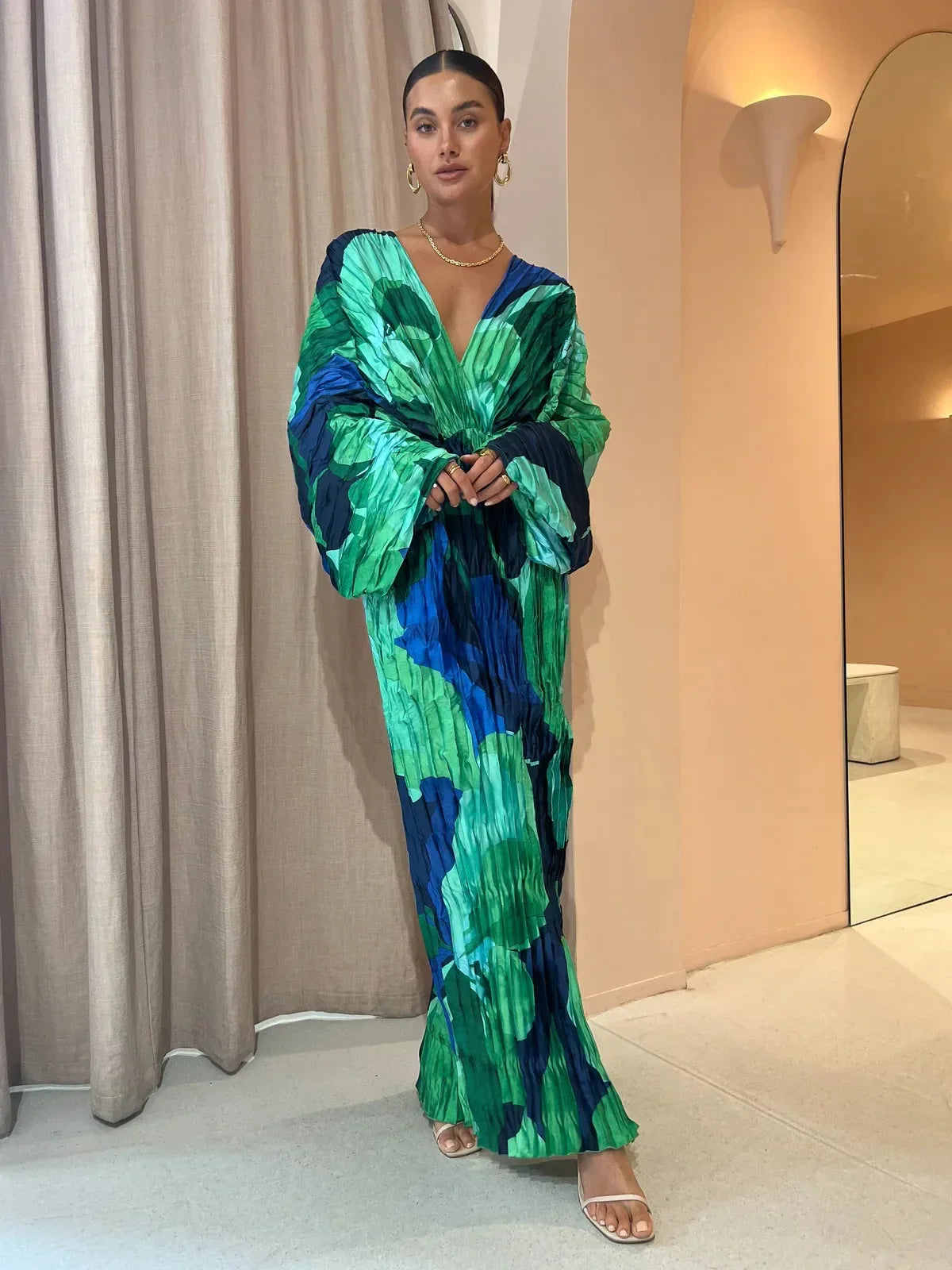 Eva Dress- Pleated and Elegant