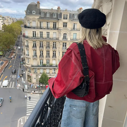 Red Oversized Jacket
