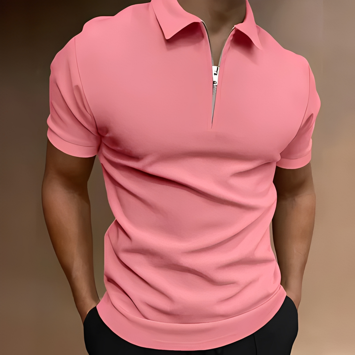 Bronny - Men's classic half-zip shirt