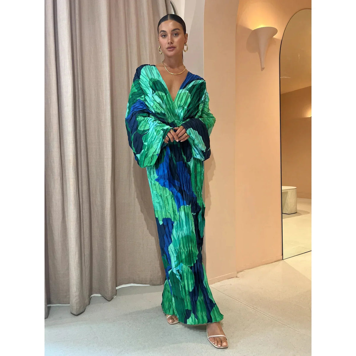 Eva Dress- Pleated and Elegant
