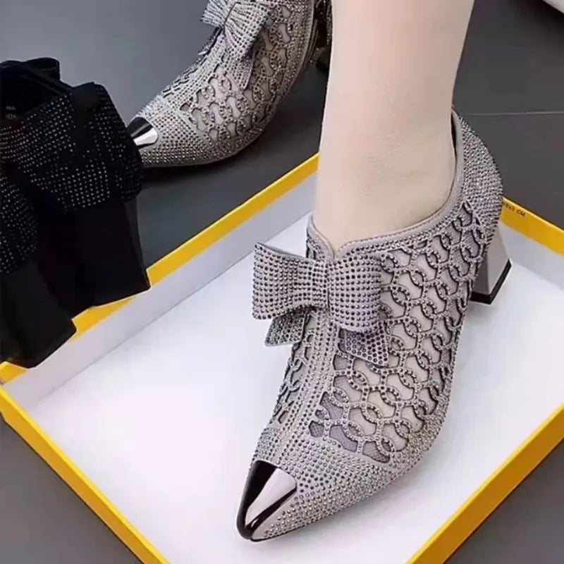 Luna - Side-Zip Block Heel Shoes