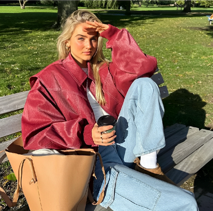 Red Oversized Jacket