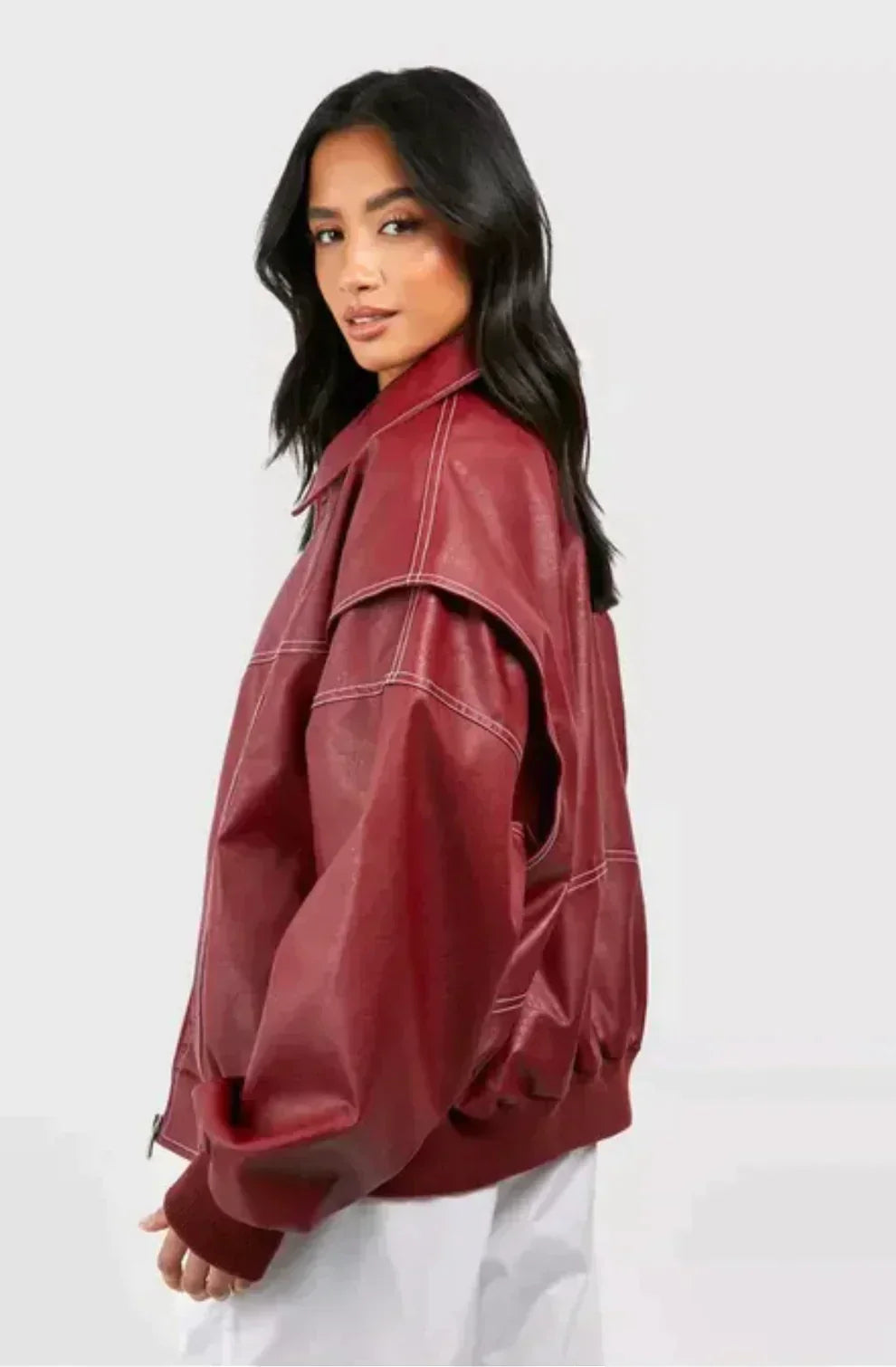Red Oversized Jacket