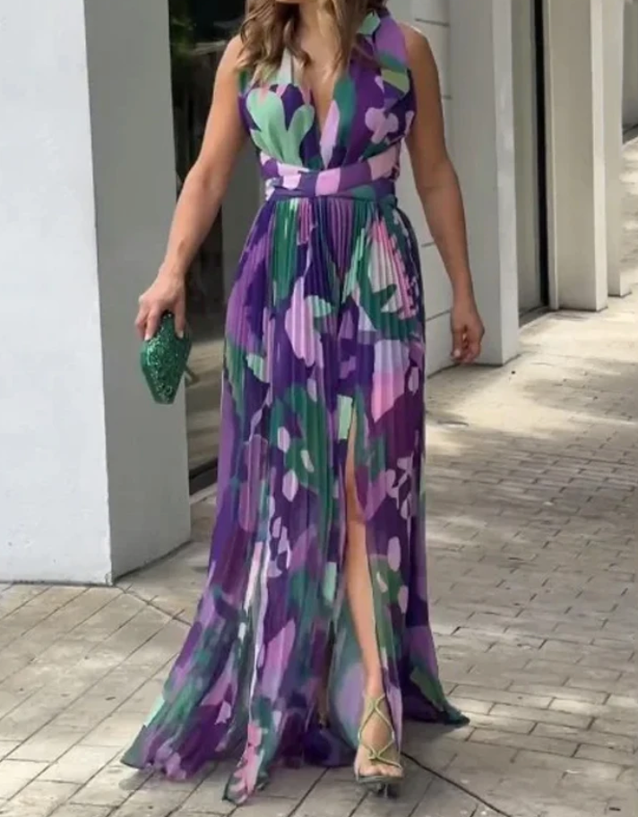 Marie ™ pleated maxi dress