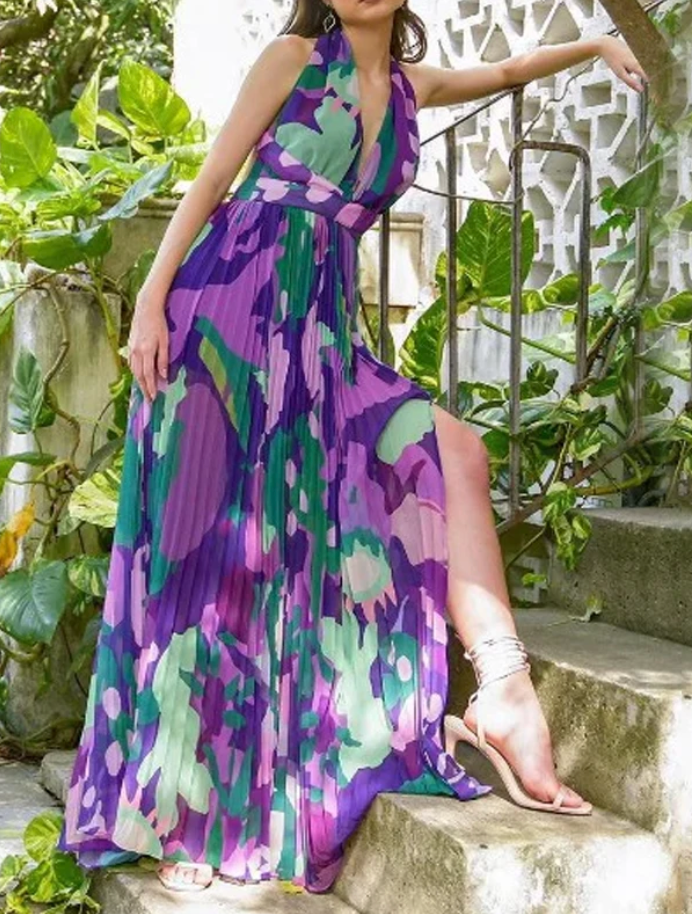 Marie ™ pleated maxi dress