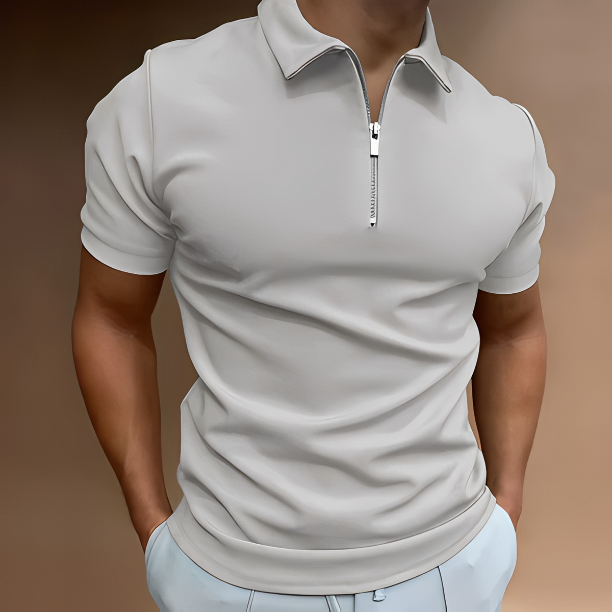 Bronny - Men's classic half-zip shirt