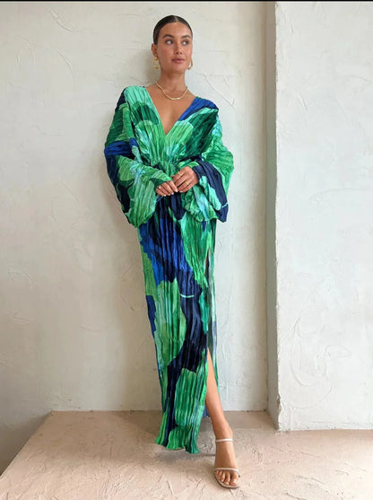 Eva Dress- Pleated and Elegant