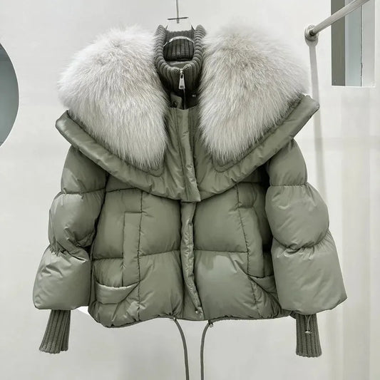 Lucie Down Jacket with Faux Fur