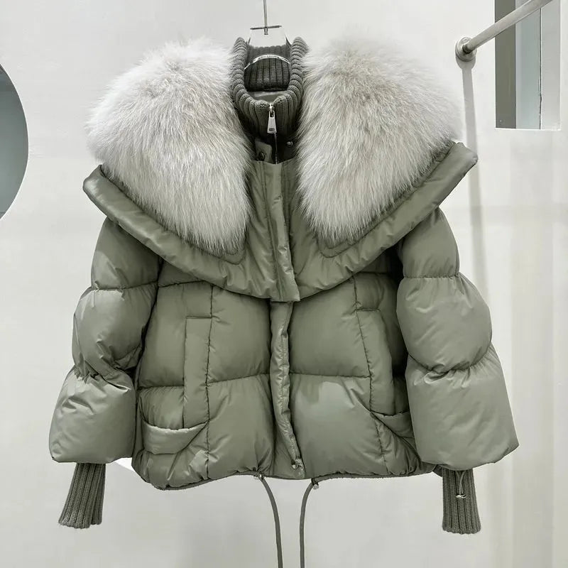 Lucie Down Jacket with Faux Fur