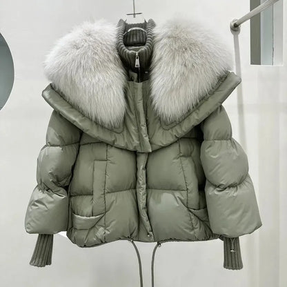 Lucie Down Jacket with Faux Fur