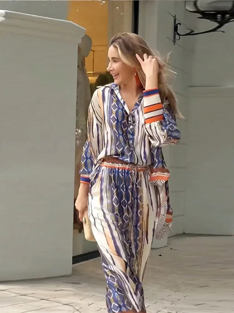 Veronica Set - Colorful Print Versatile Piece