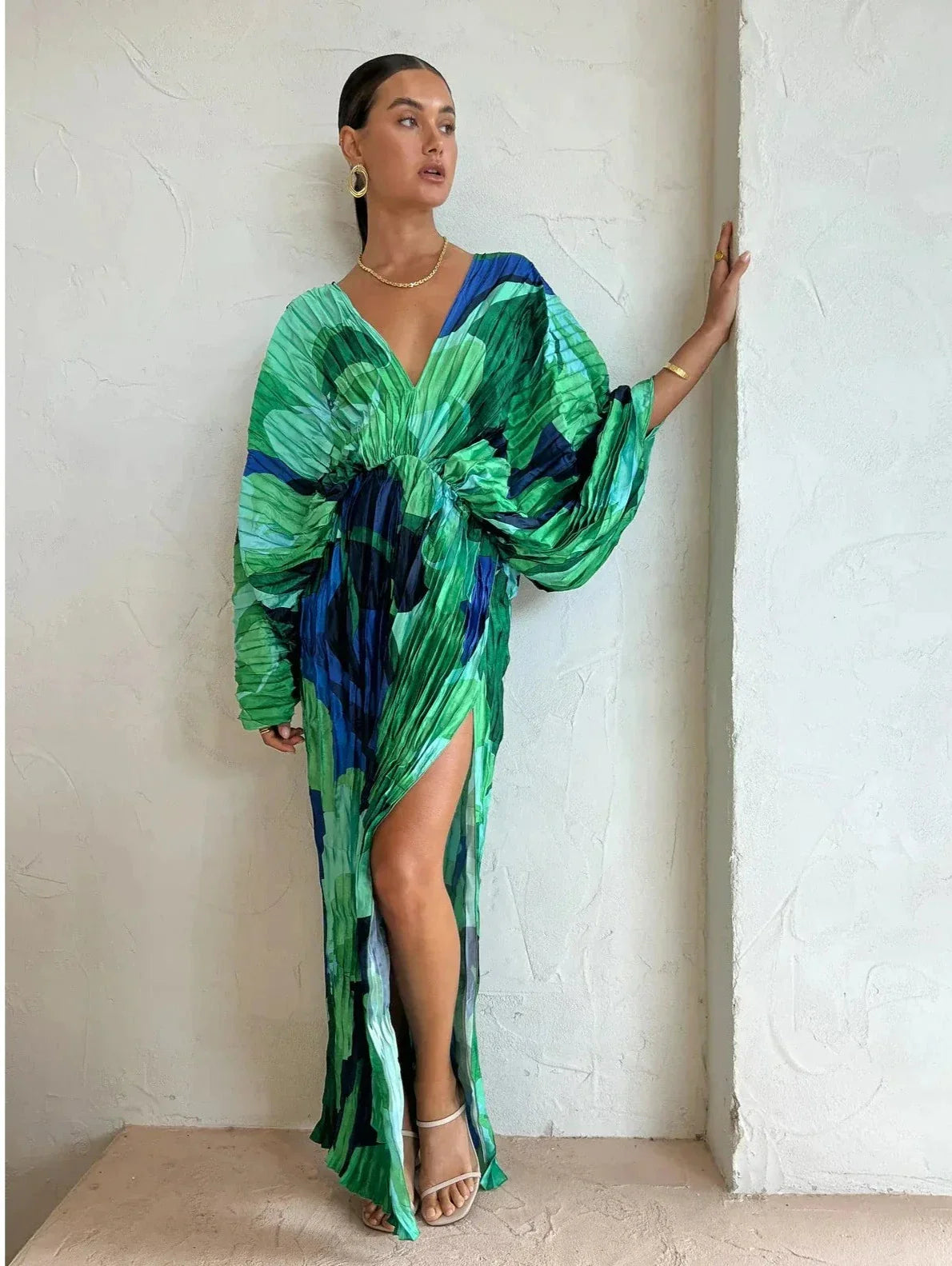 Eva Dress- Pleated and Elegant