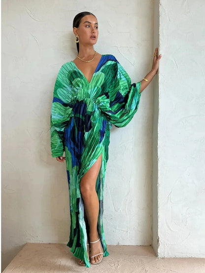 Eva Dress- Pleated and Elegant