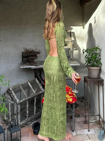 Maxine™ open-back knit dress