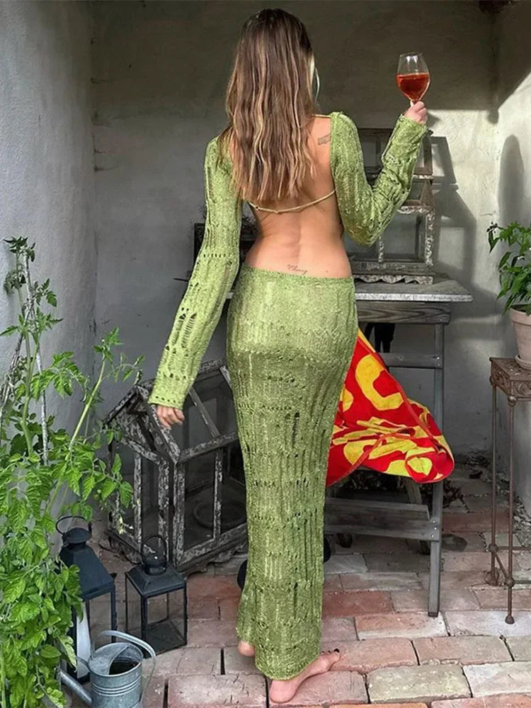 Maxine™ open-back knit dress