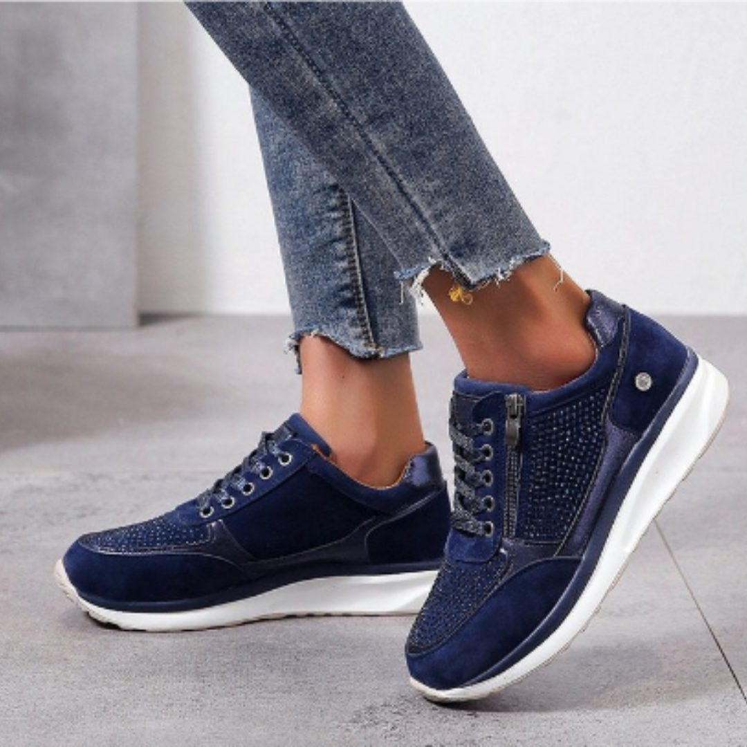 Prisella | Modern women's lace-up sneakers | Wedge