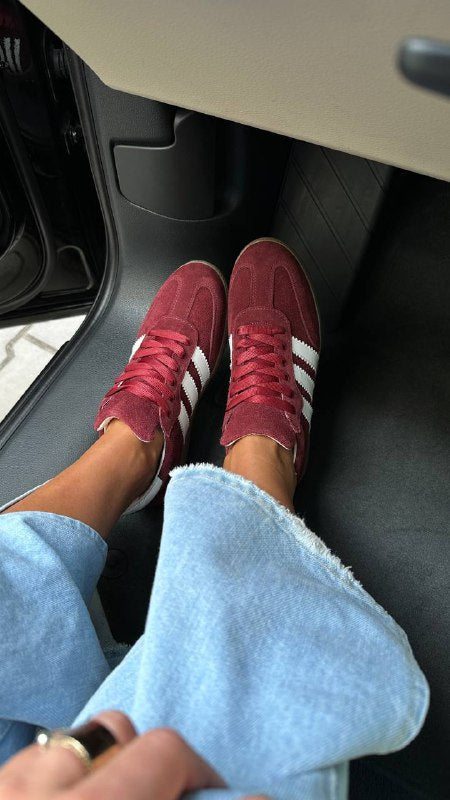 Retro-Modern Burgundy Sneakers