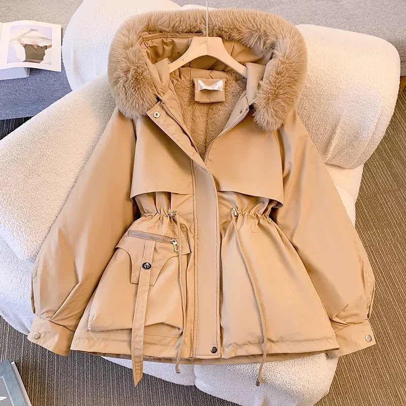 Maylene - Waterproof Coat with Faux Fur Lined Hood
