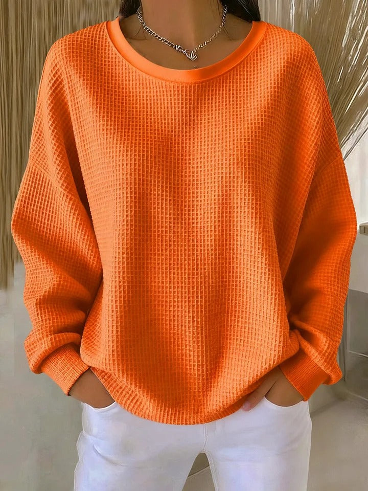 Nuria | Classic Waffle Sweater