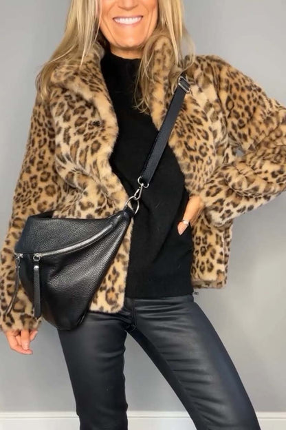 Savannah - Faux Fur Leopard Coat
