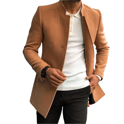 Men's Jacket | Men's Button-Up Trench Coat | Smart Casual Jacket