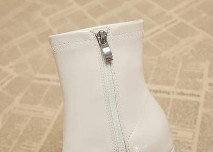 Patent Leather Heeled Boots | Milan™