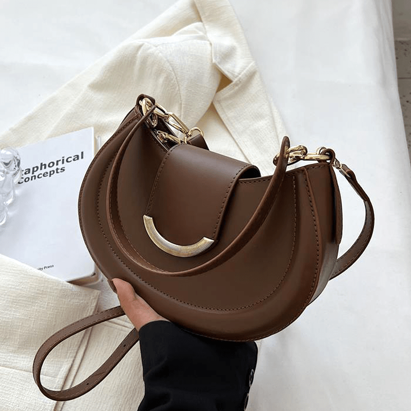 My | Half-moon crossbody bag with chain