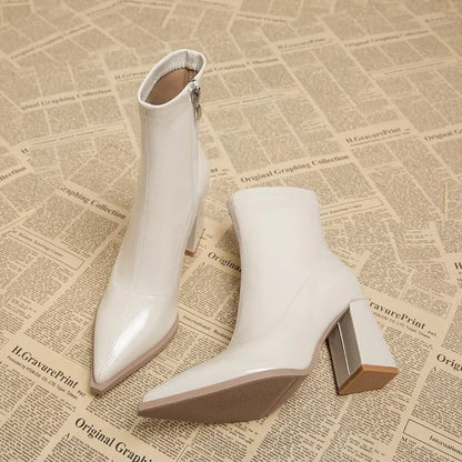 Patent Leather Heeled Boots | Milan™